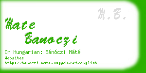 mate banoczi business card