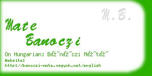 mate banoczi business card